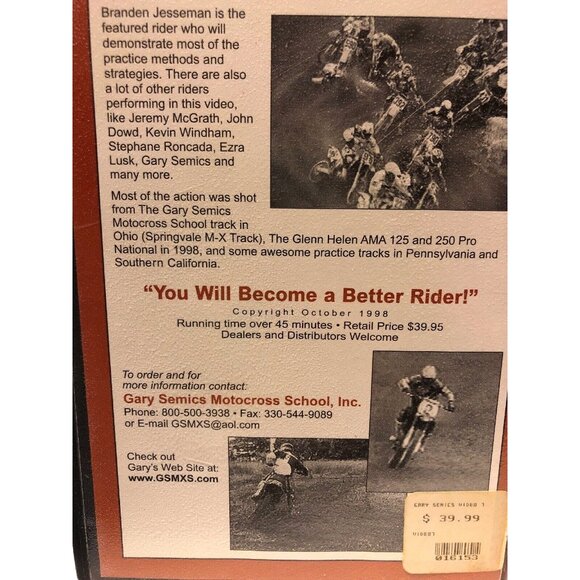 Gary Semics Motocross Techniques VHS #7 All About Cornering Vtg 1998 - Picture 5 of 5